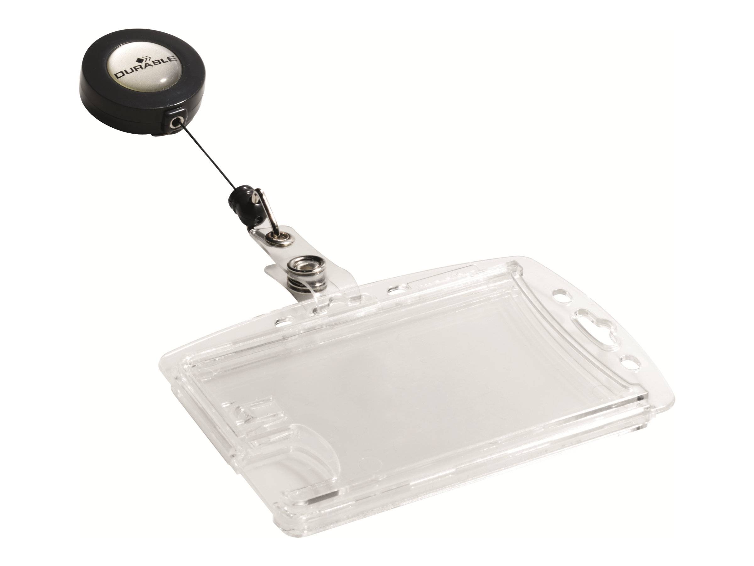 Durable kaarthouder - 8,5 x 5,4 cm - Inclusief badge reel - 10 stuks-4