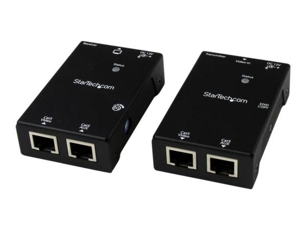 StarTech.com HDMI® Over Cat5/Cat6 extender met Power Over Cable - 50 m - 1 Apparaatingang - 1 Apparaatuitgang - 50 m ber