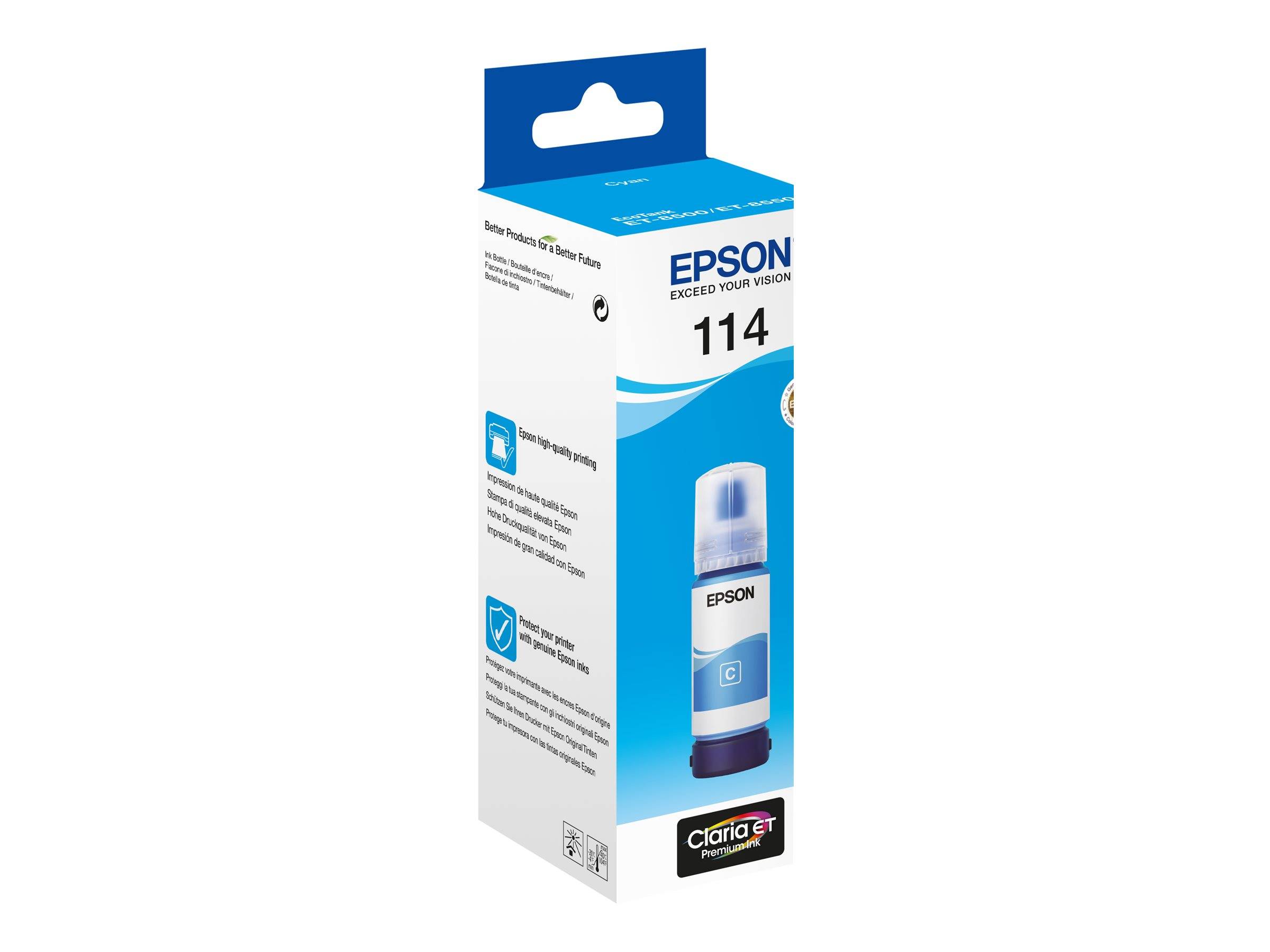 Epson EcoTank cyaan T 114 70 ml - T 07B2-0
