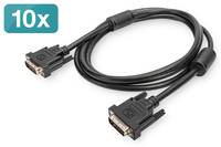 Digitus AK-990930-020-S DVI-kabel DVI Aansluitkabel DVI-D 24+1-polige stekker, DVI-D 24+1-polige stekker 2.00 m Zwart Af-4