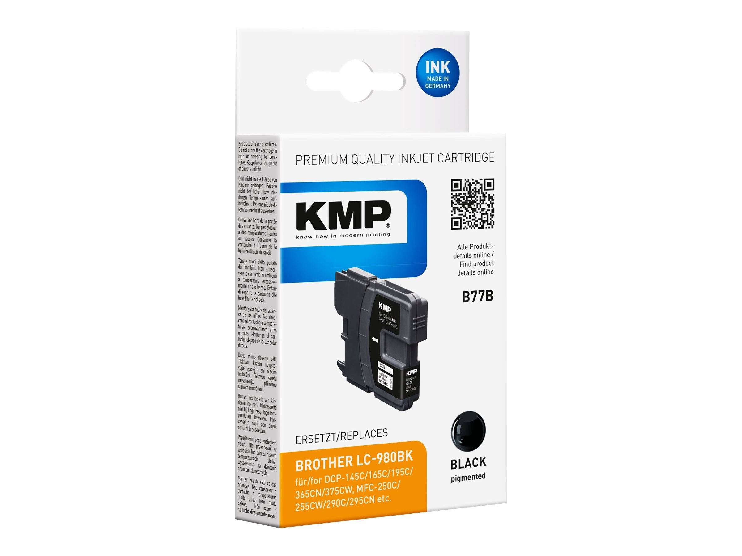 KMP-cartridge Brother LC-980BK zwart 300 p-0