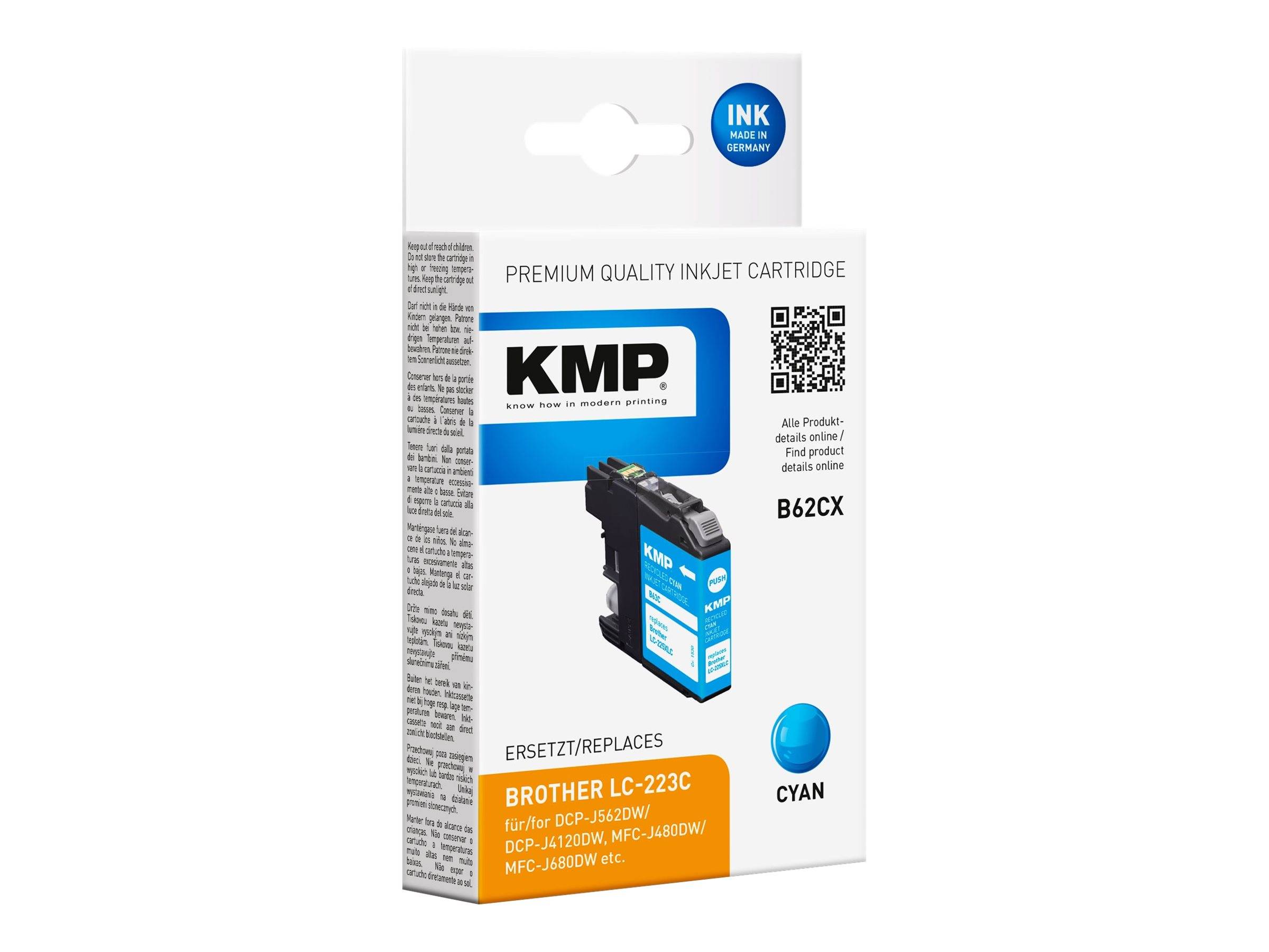 KMP-cartridge Brother LC-223C cyaan 550 S. B62CX-0