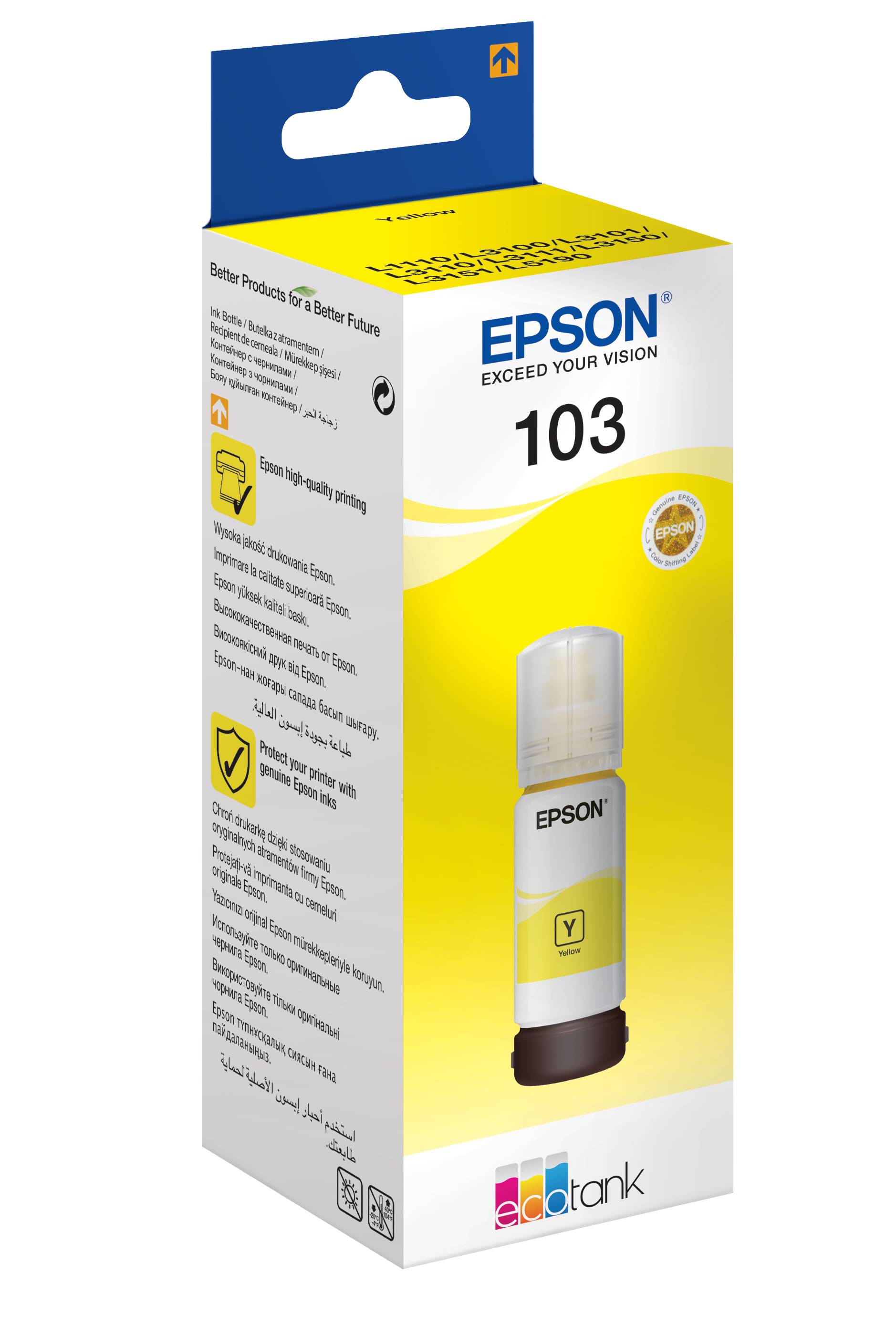 Navulinkt Epson 103 T00S44A geel-5