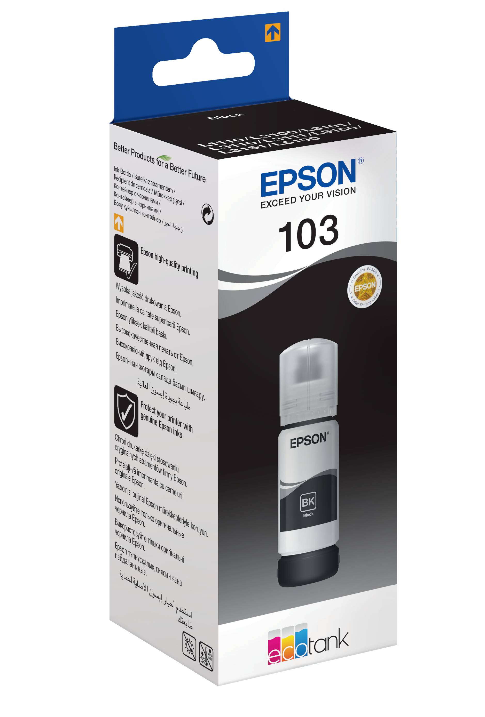 Navulinkt Epson 103 T00S14A zwart-5