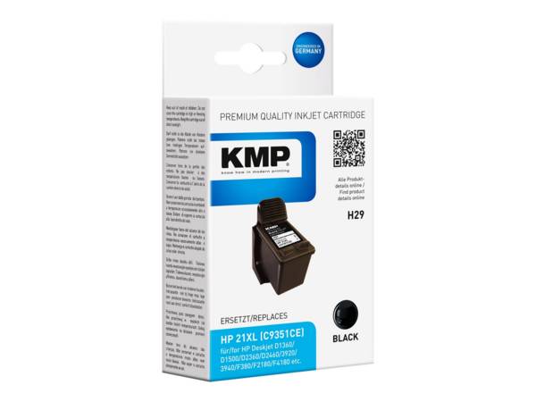 KMP-cartridge HP C9351AE No.21 zwart 520 p
