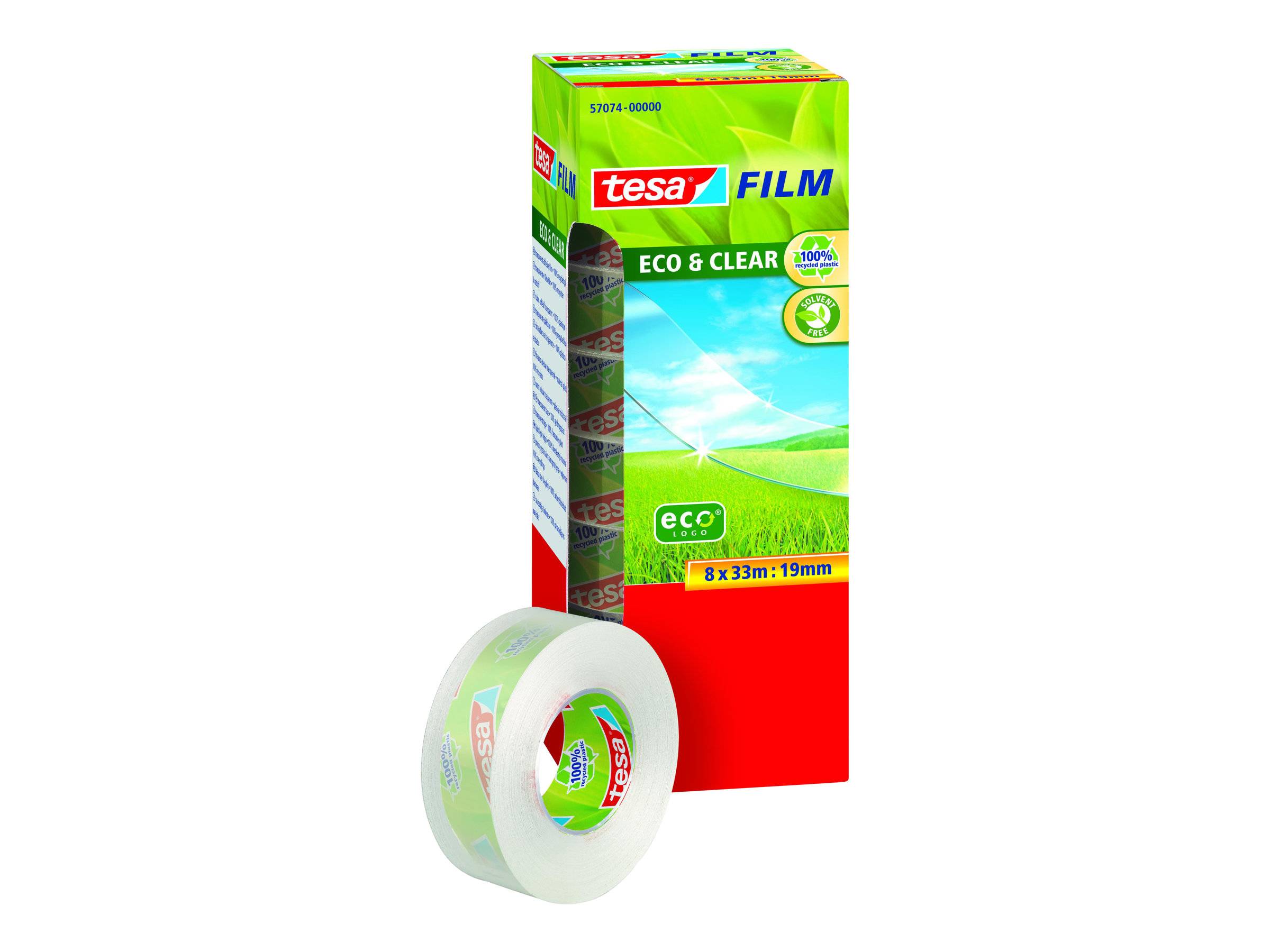 tesafilm eco en clear rol 33m 19mm kantoordoos 8st.-2