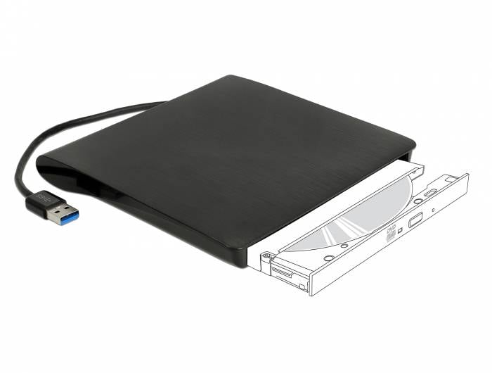 DeLOCK externe behuizing voor 5.25" Ultra Slim SATA-schijven Externe behuizing-4
