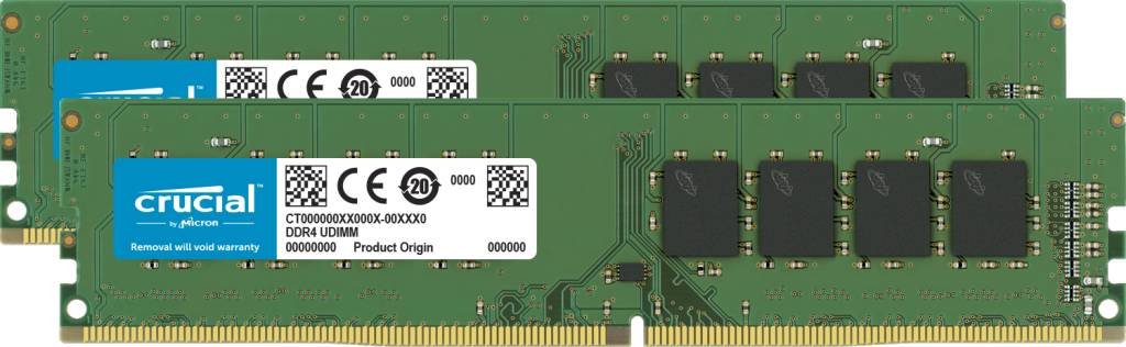 Cruciale behuizingsmodules 32Gb 2 X 16Gb DDR4 3200Mhz-3