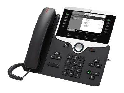 Cisco 8811 IP-telefoon - Bedraad - Op muur monteerbaar - Zwart - 5 x Totaalregel - VoIP - 12,7 cm (5") - User Connect Li-3