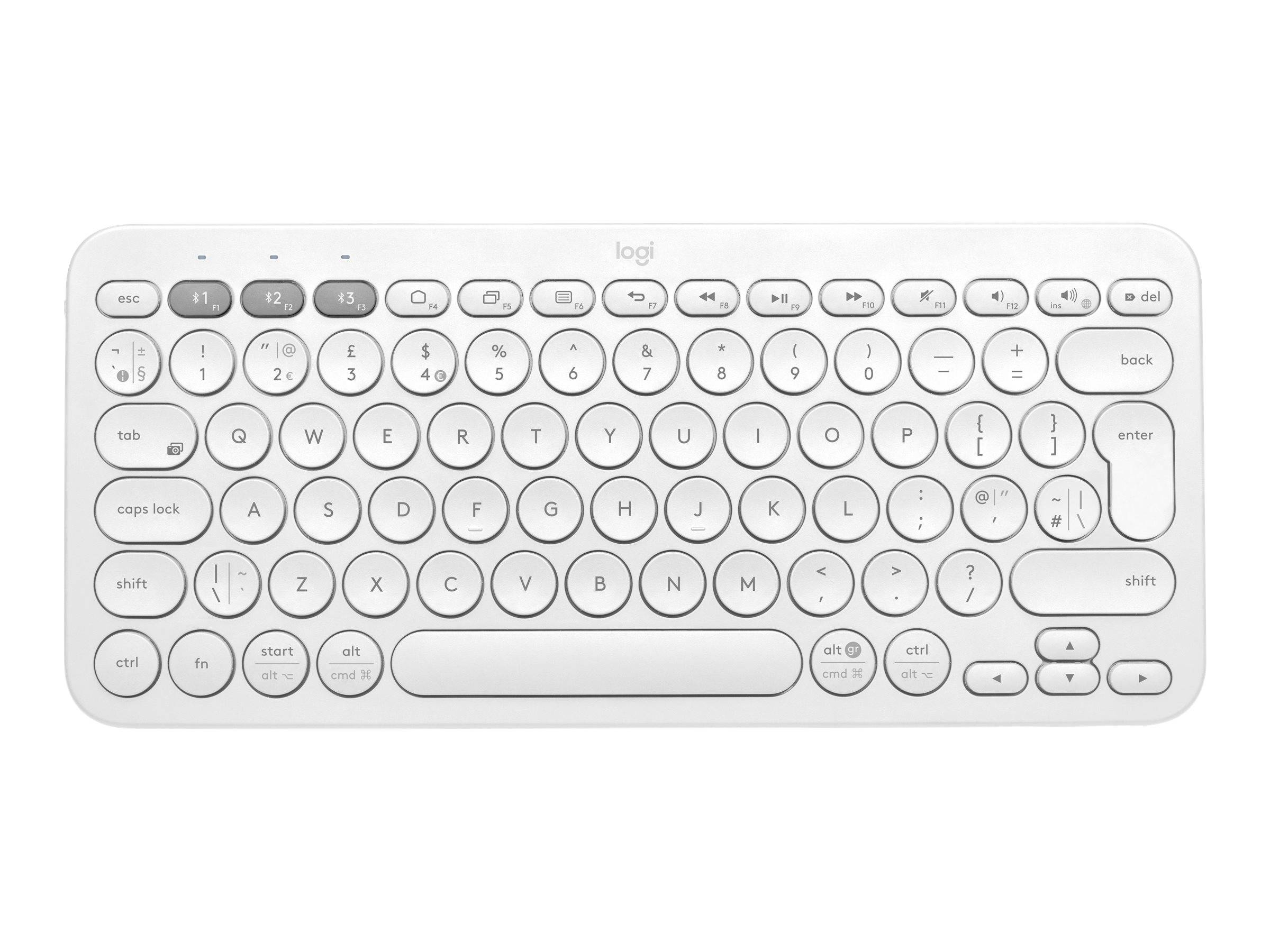 Logitech Multi-Device K380 Draadloos Toetsenbord - Bluetooth 3.0 - Duits - Off-White-5