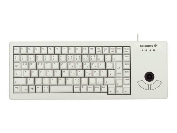 CHERRY TAS G84-5400 Trackball met USB-aansluiting, bedrade lay-out, lichtgrijs