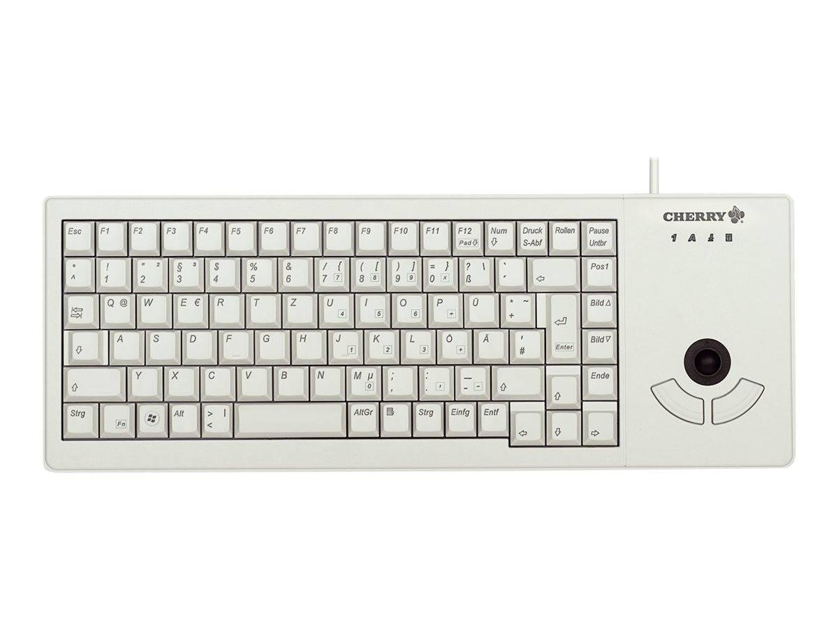 CHERRY TAS G84-5400 Trackball met USB-aansluiting, bedrade lay-out, lichtgrijs-0