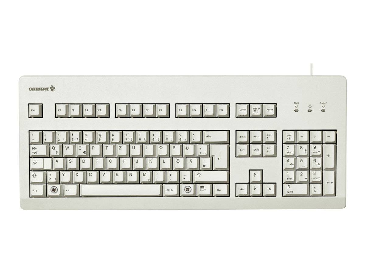 CHERRY TAS G80-3000 Bedrade DE lay-out lichtgrijs BLAUWE SCHAKELAAR-0