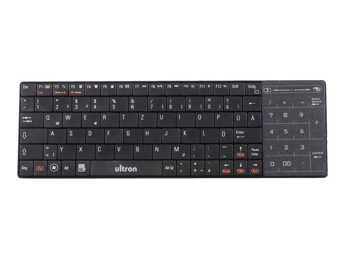 Ultron UMT-BT toetsenbord Bluetooth QWERTZ Duits Zwart-0