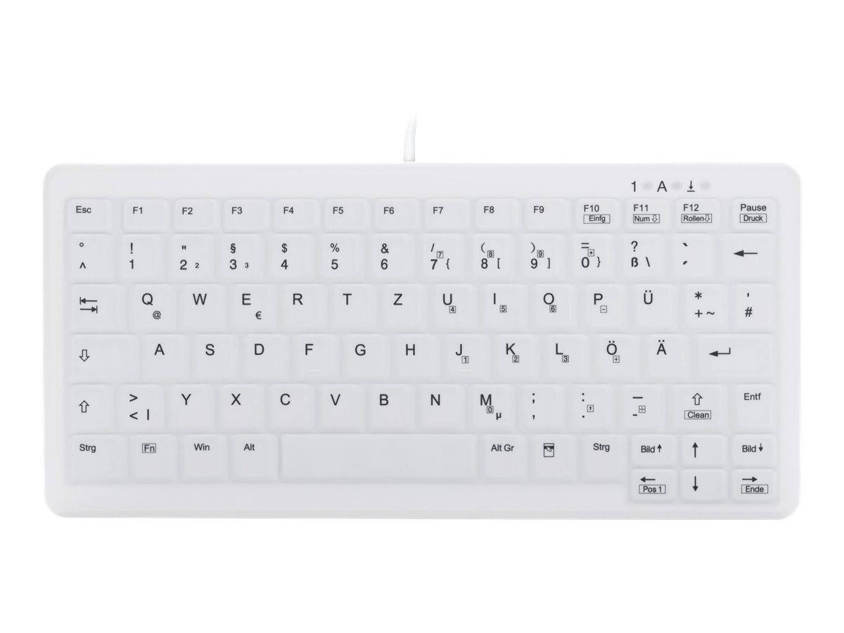 Contour Active Key AK-C4110F Medical Key Hygiënisch toetsenbord USB QWERTZ, Duits Wit Siliconemembraan, Geschikt voor de-6