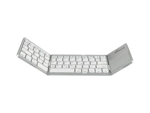 MediaRange draadloos toetsenbord 63 Ta. Opvouwbaar touchscreen DE zilver
