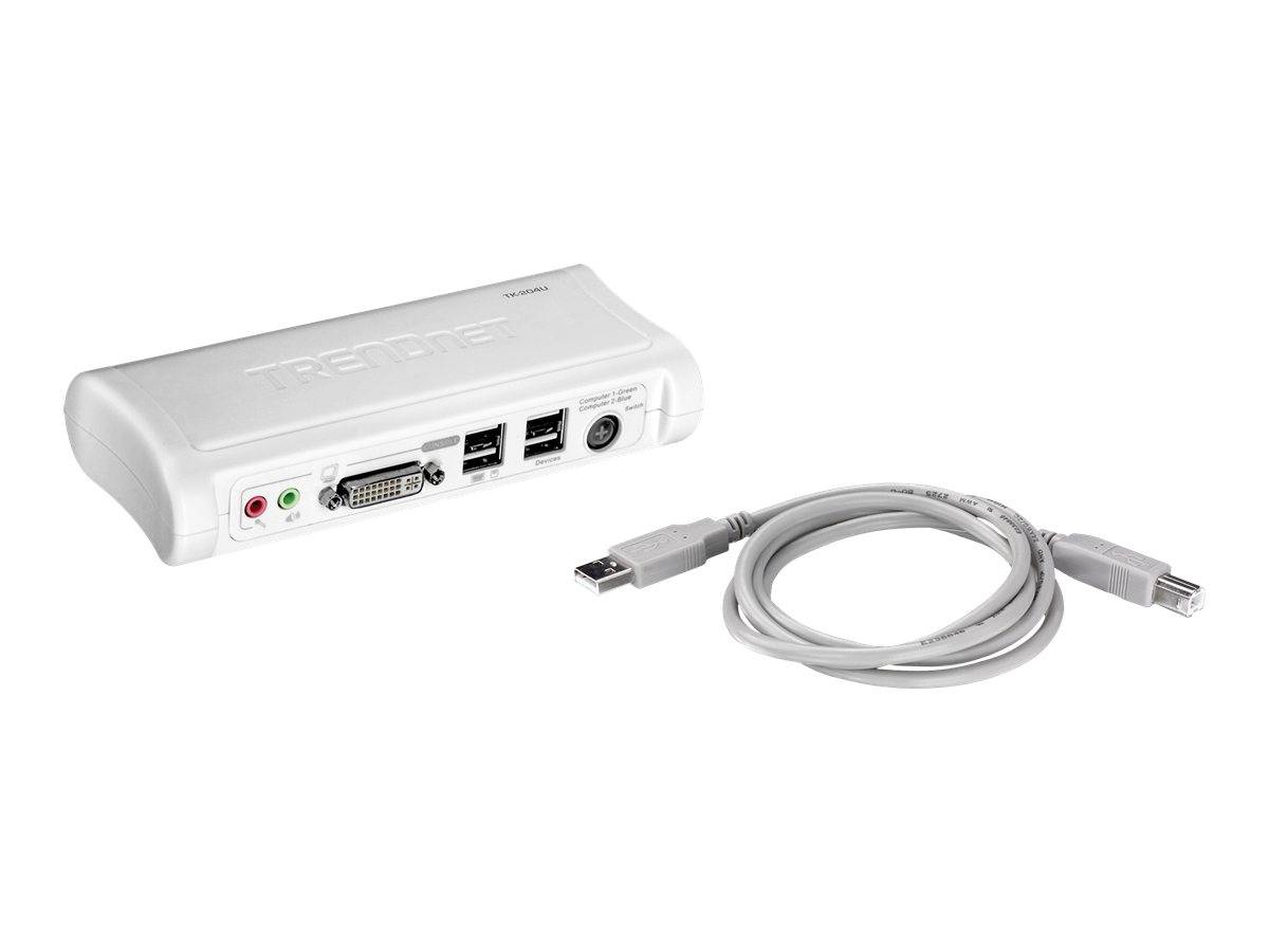TRENDnet TK-204UK KVM-switch 2-poorts DVI USB met audiokit-5