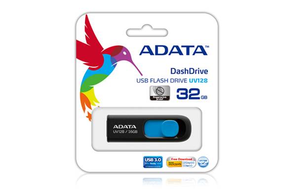 ADT ADATA DashDrive UV128 128GB USB flash drive USB Type-A 3.2 Gen 1 (3.1 Gen 1) Zwart, Blauw-6