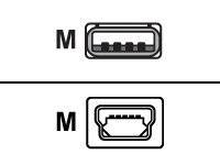 Kabel USB-A 2.0 -> mini B St/St 1,80m zwarte plastic zak