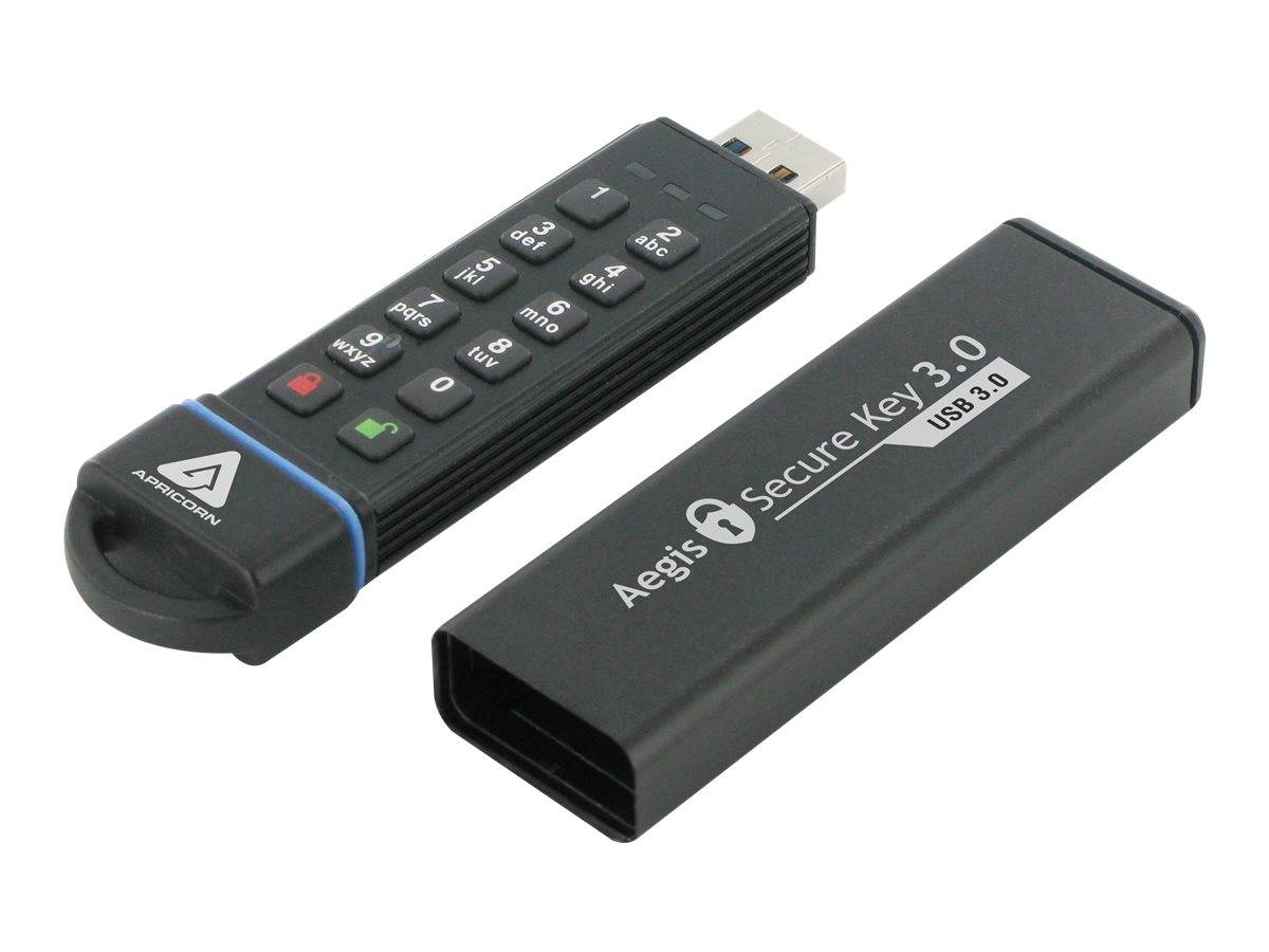 Apricorn 240 GB, 195 MB/s lezen / 162 MB/s schrijven, USB 3.0, FIPS 140-2 niveau 3 (in verwachting), IP-58-7