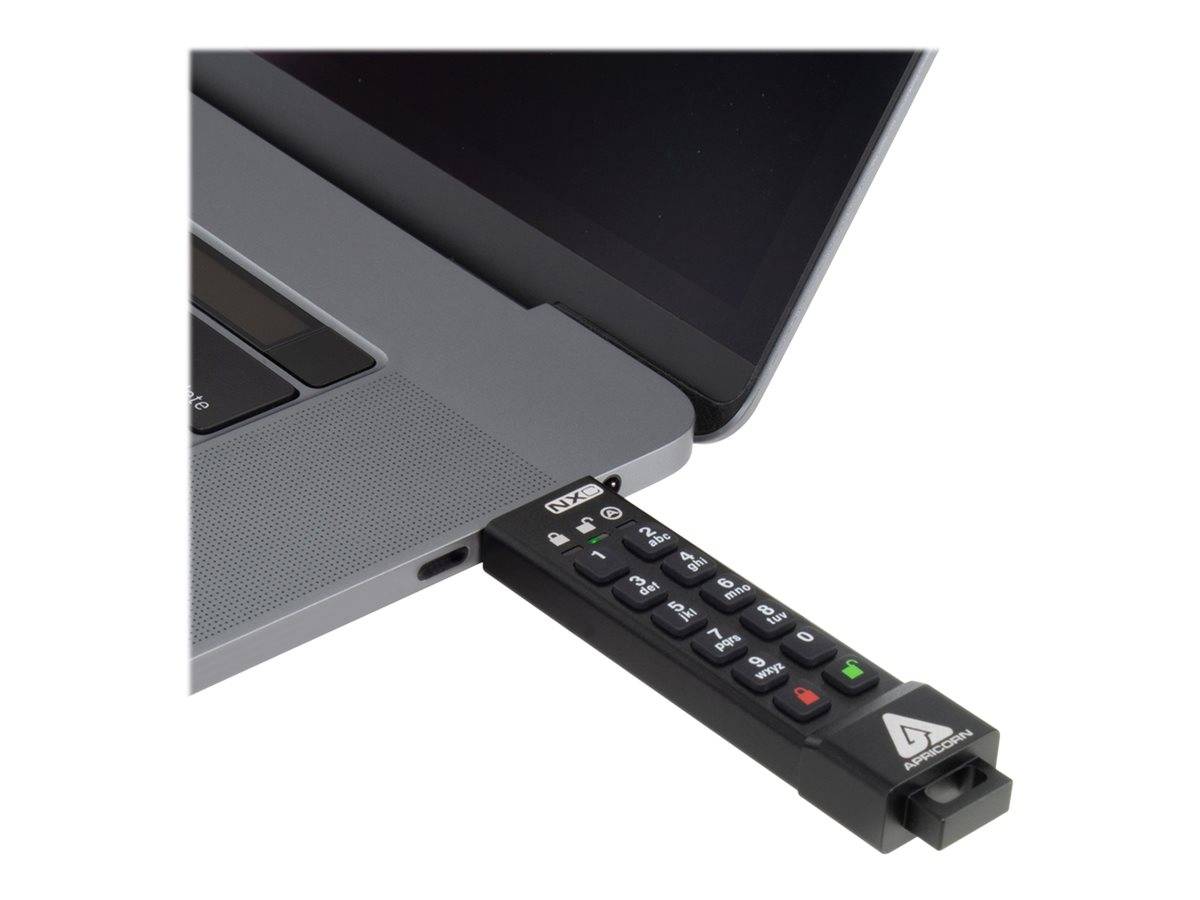 Apricorn 64GB, USB 3.2 gen1, 256-bit AES XTS, FIPS 140-2, IP68-8