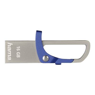 Hama FlashPen Hook-Style USB-stick  16 GB Blauw 00123920 USB 2.0