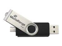 MediaRange USB-stick 32 GB USB combo met Micro USB-0