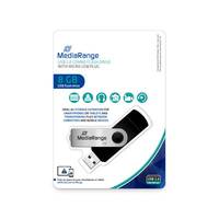 MediaRange MR930-2 USB-flashdrive 8 GB USB Type-A / Micro-USB 2.0 Zwart, Zilver-0
