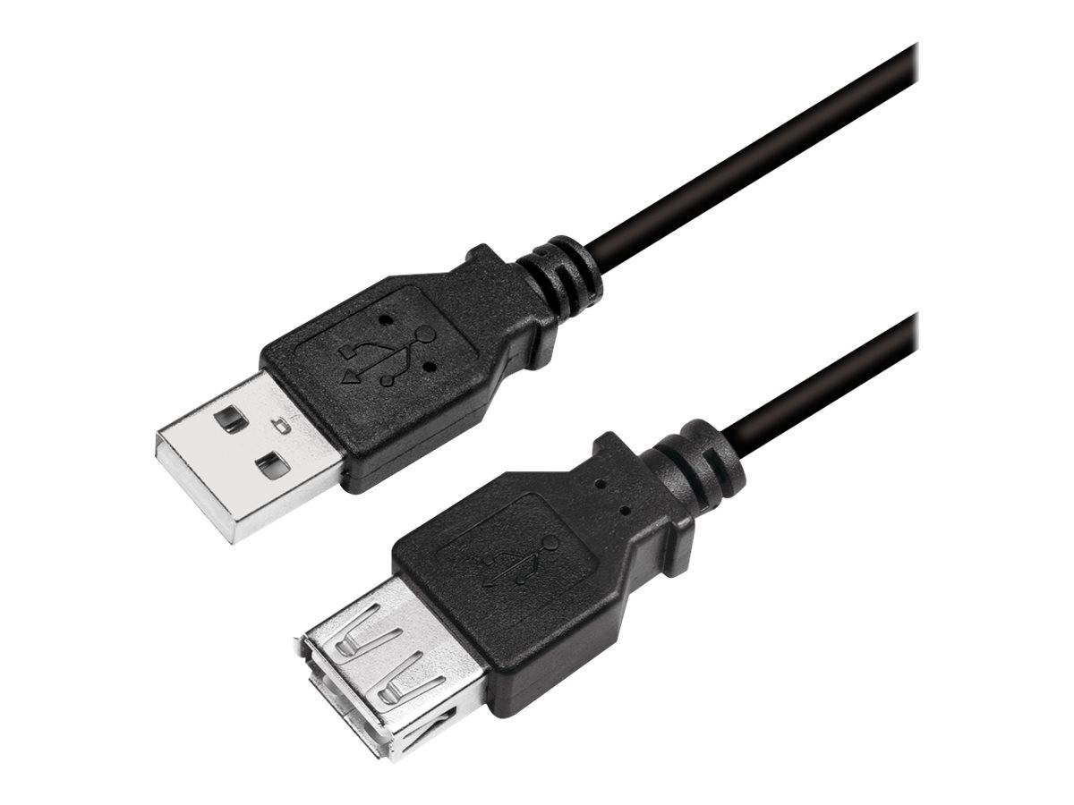 LOGILINK CU0010B Kabel; USB 2.0; USB-A aansluiting,USB-A-stekker; vernikkeld; 2m - 1 stuk-0