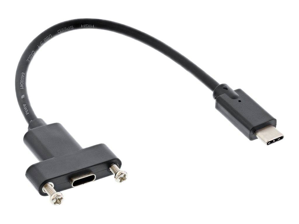 inLine 33441G USB-kabel USB 3.2 Gen2 USB-C stekker 0.20 m Zwart Met USB-6