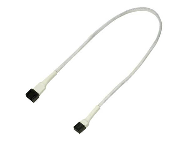 Kabel Nanoxia 3-Pin verlengkabel, 30 cm, wit
