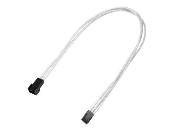 Kabel Nanoxia 3-pins verlengkabel, 30 cm, enkel, wit