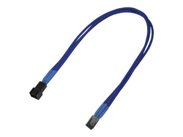 Kabel Nanoxia 3-polig verlengstuk, 30 cm, enkel, blauw