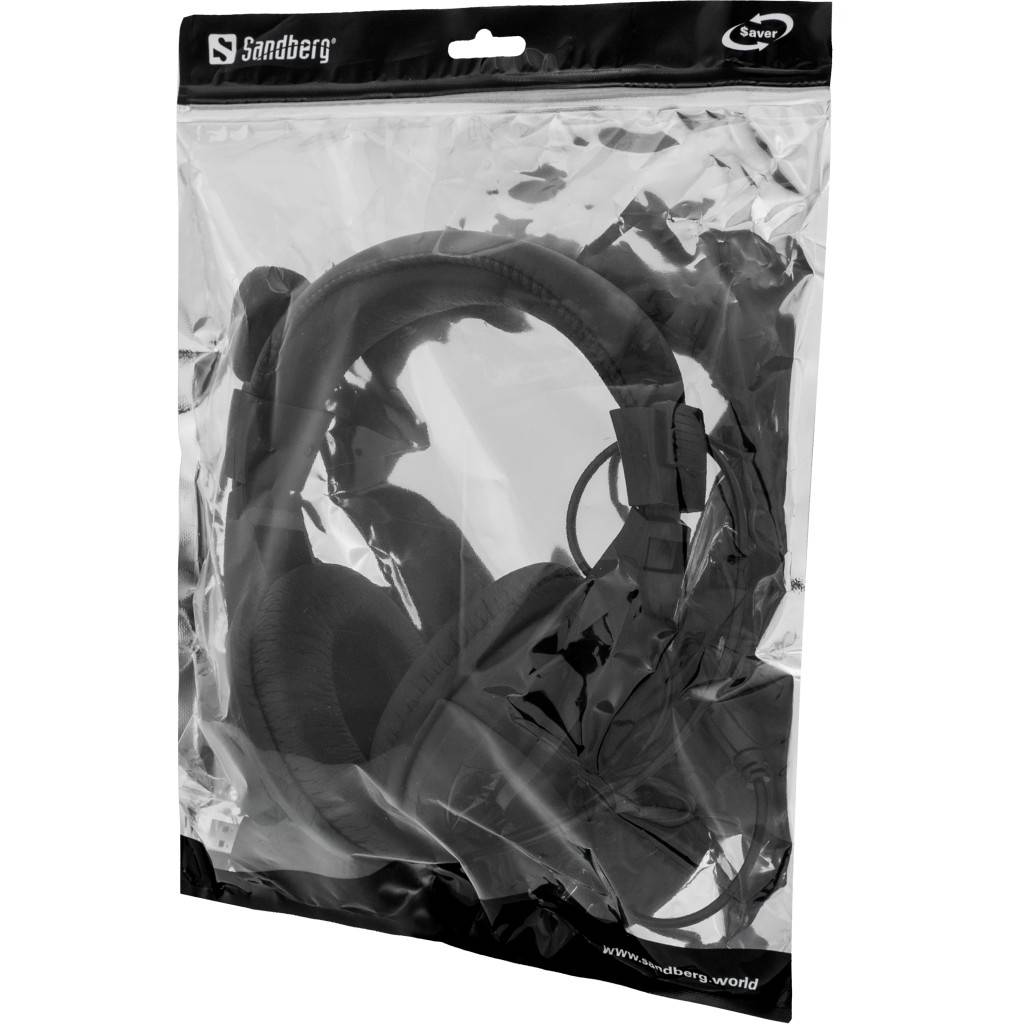 Sandberg Saver USB Headset Large is een descrete maar stijlvolle headset voor uw pc.-7
