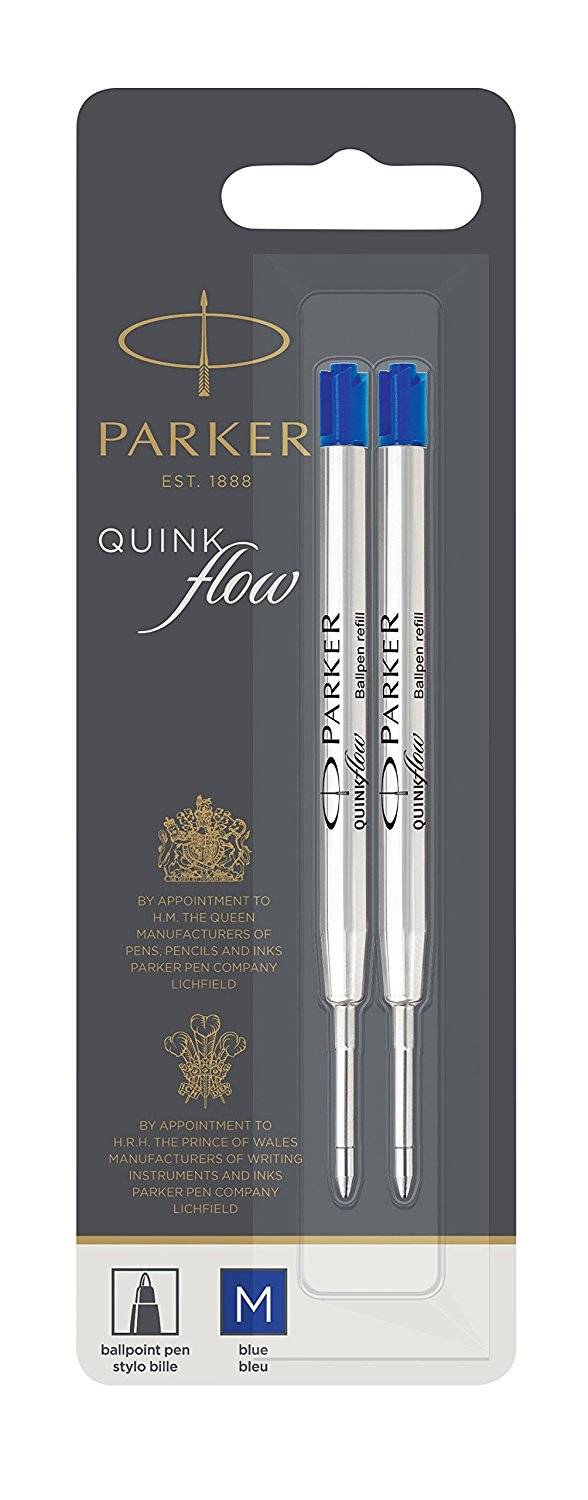 PARKER balpenvulling QUINKflow 2 stuks M blauwe blister-3
