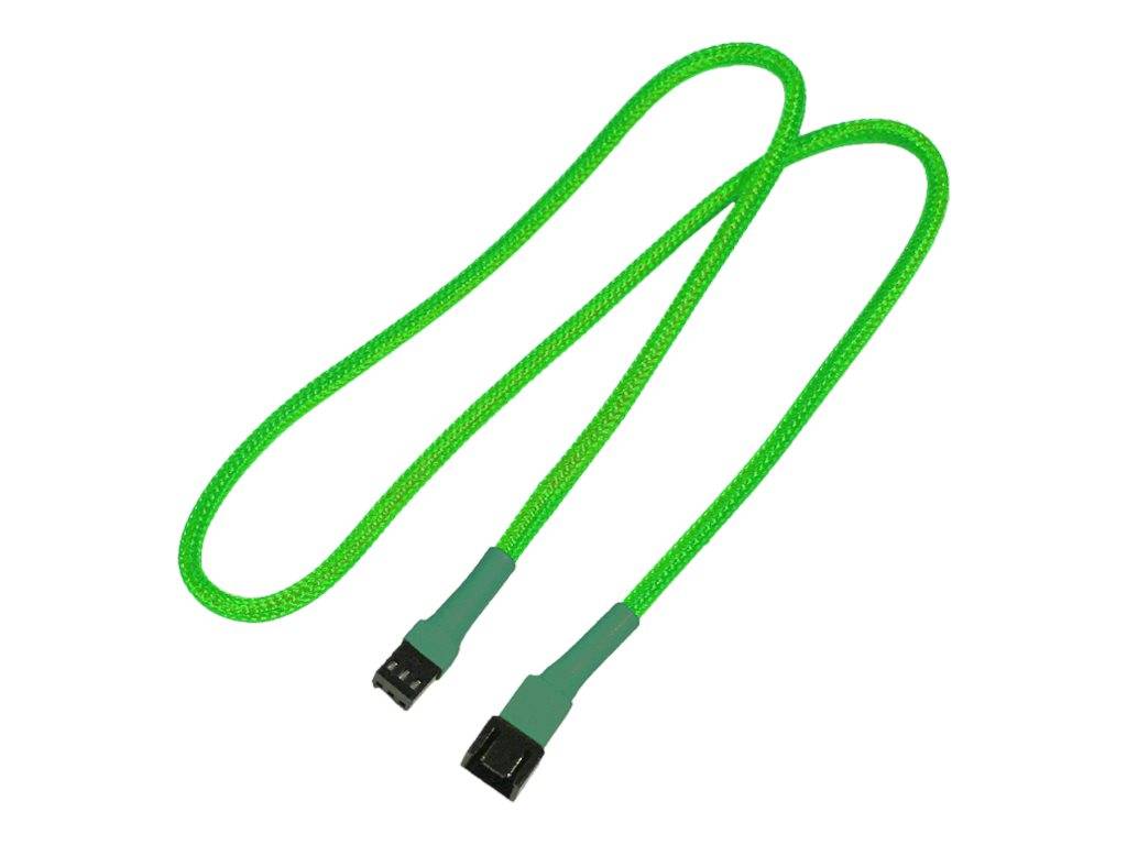 Kabel Nanoxia 3-Pin verlengkabel, 60 cm, neongroen-0