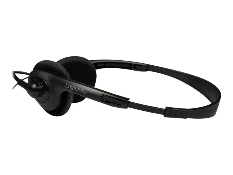 LOGILINK HS0052 Hoofdtelefoon met microfoon; zwart; Jack 3,5mm x2; 1,8m; 32Ω - 1 stuk-6