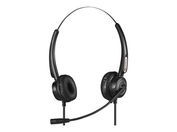 Sandberg 126-30 On Ear headset Kabel Stereo Zwart Volumeregeling Computer