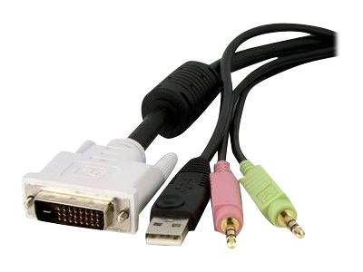 StarTech.com 1,80m 4-in-1 USB Dual-Link DVI-D KVM-switch Kabel met Audio en Microfoon - Cable for Audio-/Video-apparaat,-8