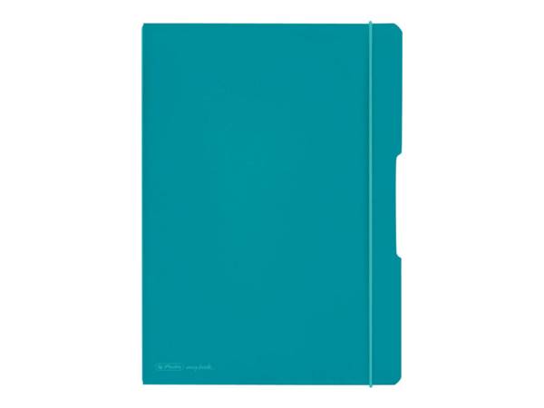 Herlitz notitieboek my.book flex A4 PP 2x 40 vellen. kar/lin turquoise