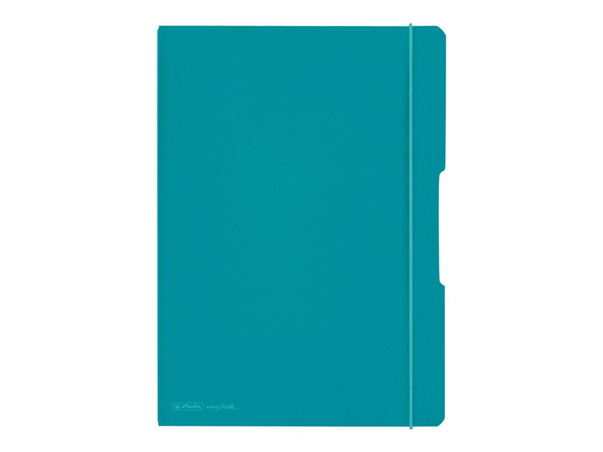 Herlitz notitieboek my.book flex A4 PP 2x 40 vellen. kar/lin turquoise-0