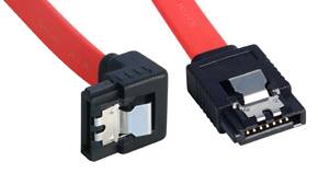 LINDY SATA-kabel met 90°-connector 7-pins. Klinktype 1m-5