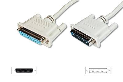 DIGITUS AK-610201-050-E Kabel; D-Sub 25pin contrastekker,D-Sub 25pin stekker; 5m; beige - 1 stuk-3