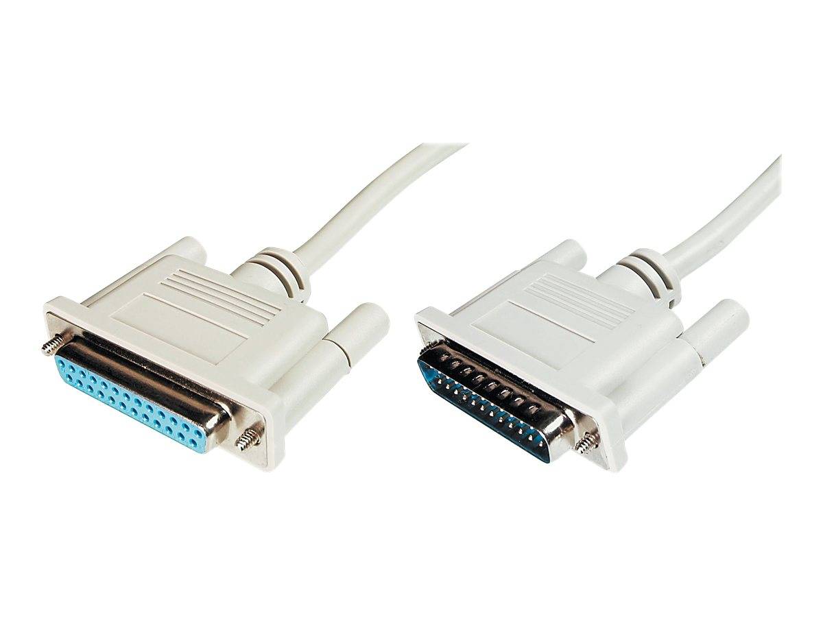 DIGITUS AK-610201-050-E Kabel; D-Sub 25pin contrastekker,D-Sub 25pin stekker; 5m; beige - 1 stuk-4