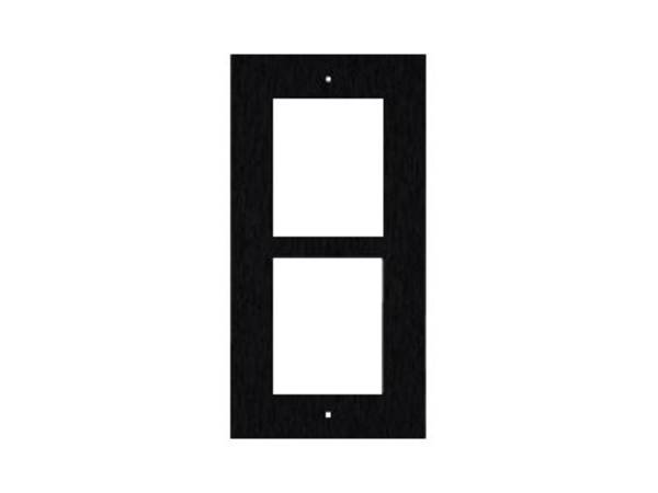 2N IP Verso - Frame voor vlakke installatie, 2 modules - zwart (moet samen met 9155015 worden geleverd)