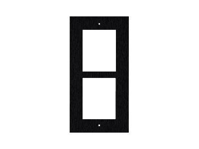 2N IP Verso - Frame voor vlakke installatie, 2 modules - zwart (moet samen met 9155015 worden geleverd)-0