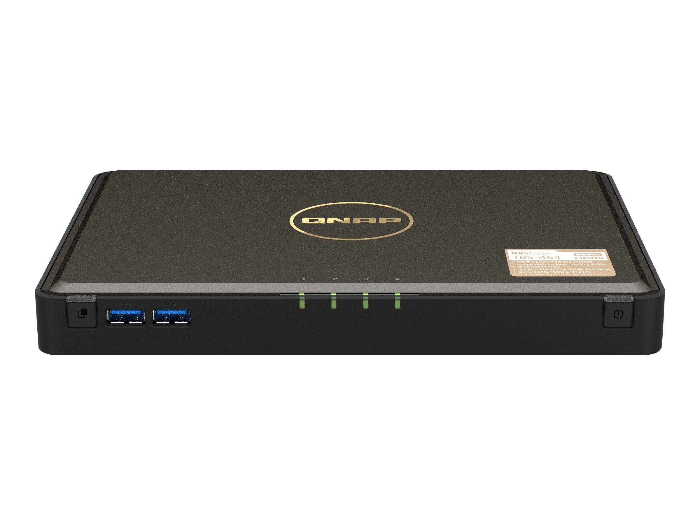 QNAP NAS TBS-464-8G 4bay M.2 NVMe SSD NASbook-0