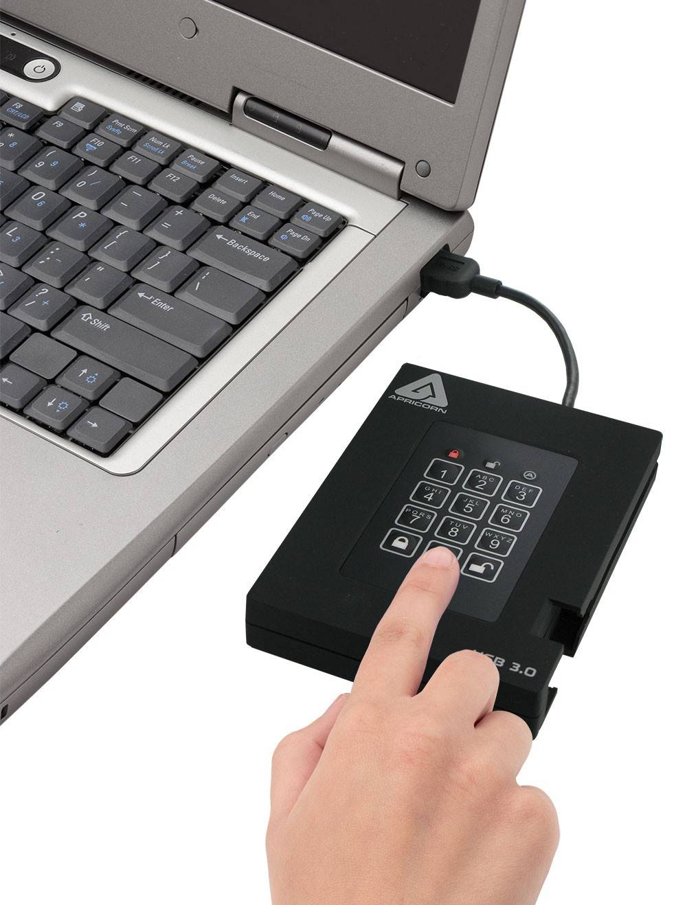 Apricorn Aegis Hangslot Fortress - Harde schijf - Gecodeerd - 1 TB - Extern (draagbaar)-5