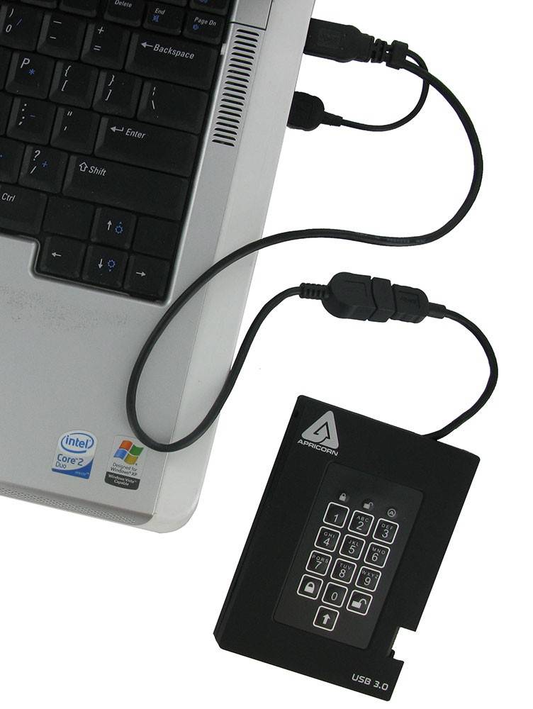 Apricorn Aegis Hangslot Fortress - Harde schijf - Gecodeerd - 1 TB - Extern (draagbaar)-6