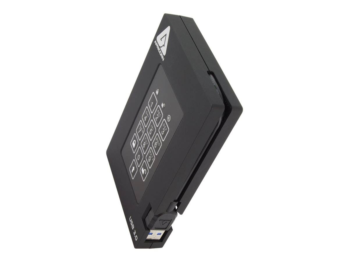 Apricorn Aegis Hangslot Fortress A25-3PL256-2000F - Harde schijf - Gecodeerd - 2 TB - Extern (draagbaar)-0